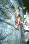 Chris powers through a couple strnuous moves