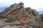 Walking off Mosaic Rock